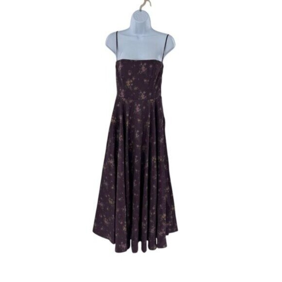 Tuckernuck NEW Purple Amethyst Rosette Naomi A Line Floral Maxi Dress Size XL - Picture 3 of 10